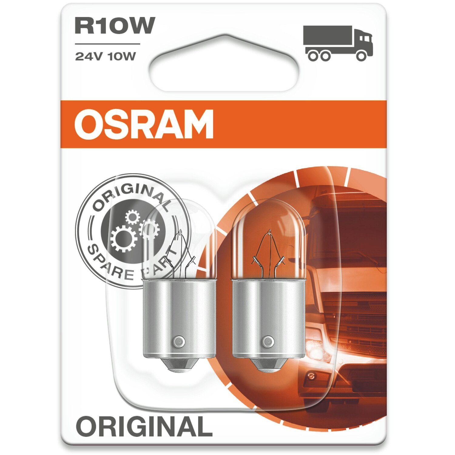 Лампа Osram розжарювання 24V R10W 10W Ba15S Original Line (2шт) (OS_5637-02B)фото