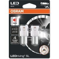 Лампа Osram светодиодная 12V P21W Led 1.4W Ba15S Ledriving Sl Красный (2шт) (OS_7506_DRP-02B)