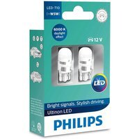 Лампа Philips світлодіодна 12V T10 Led 0,6W W5W W2,1x9.5D Led Ultinon 6000K (2шт) (PS_11961_ULW_X2)