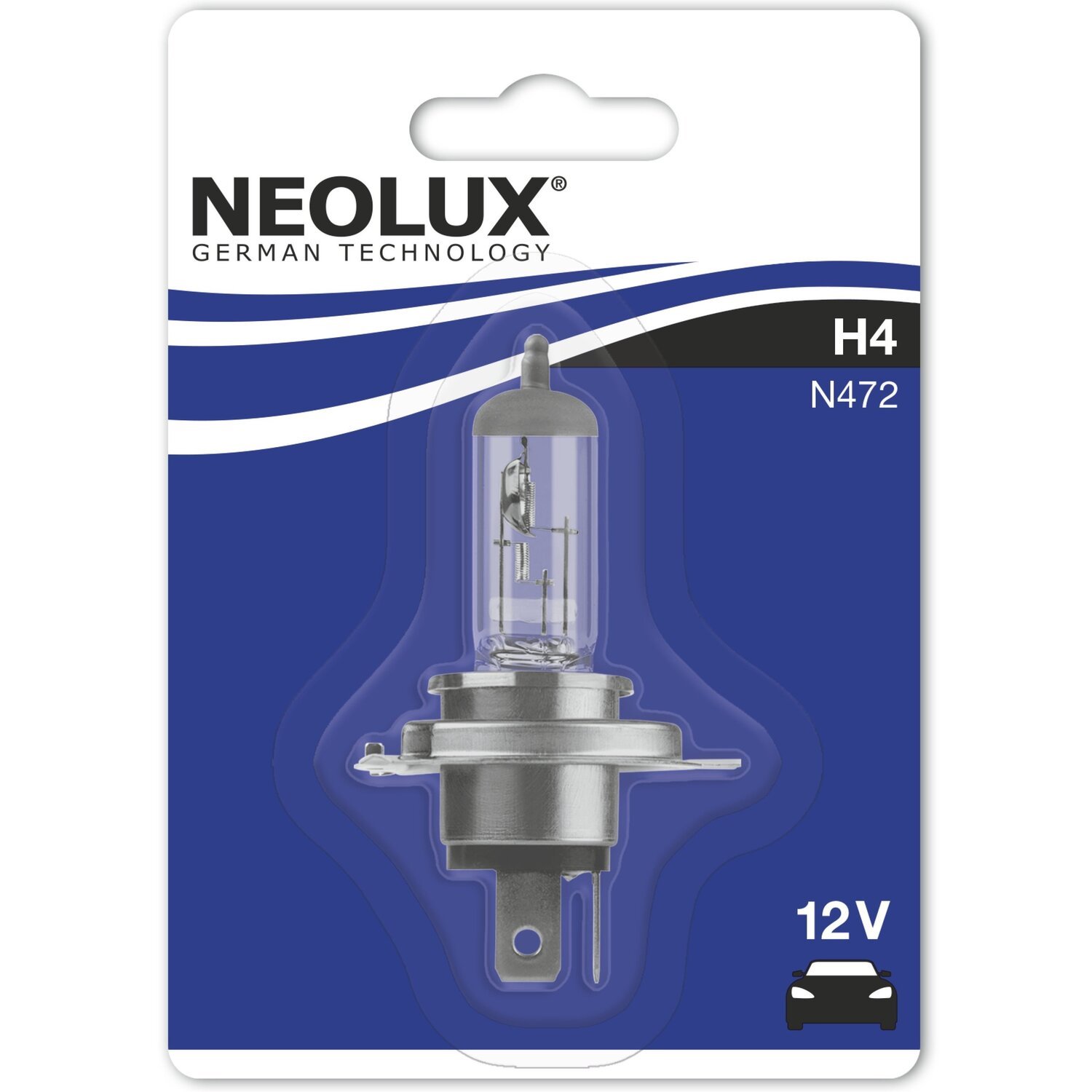 Лампа Neolux галогеновая 12V H4 60/55W P43T Standard (NE_N472_01B) фото 