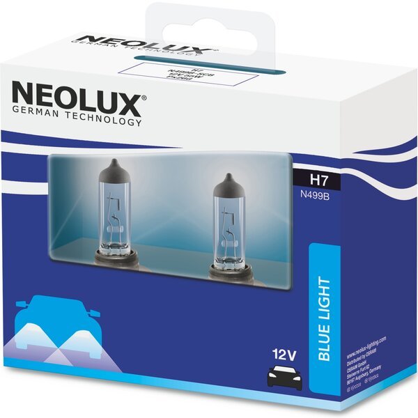 Акція на Лампа Neolux галогеновая 12V H7 55W Px26D Blue Light Duobox (2шт) (NE_N499_B-SCB) від MOYO