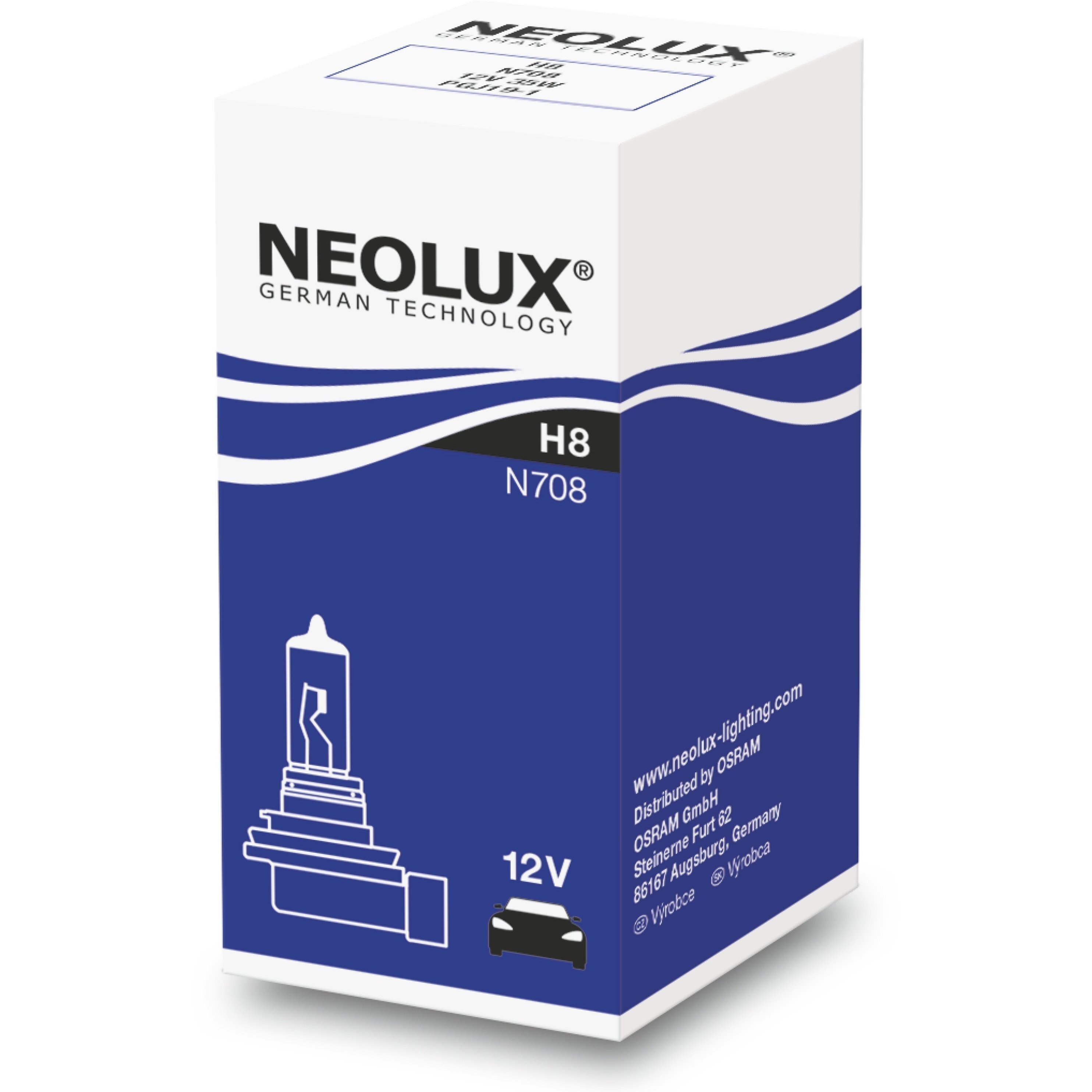 Лампа Neolux галогенова 12V H8 35W Pgj19-1 Standard (NE_N708)фото1