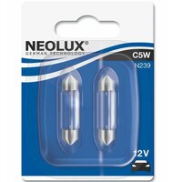 Лампа Neolux накаливания 12V C5W 5W Sv8.5-8 Standard (2шт) (NE_N239-02B)