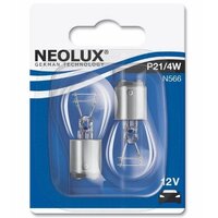 Лампа Neolux накаливания 12V P21/4W 21/4W Baz15D Standard (2шт) (NE_N566-02B)