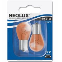 Лампа Neolux накаливания 12V Py21W 21W Bau15S Standard (2шт) (NE_N581-02B)