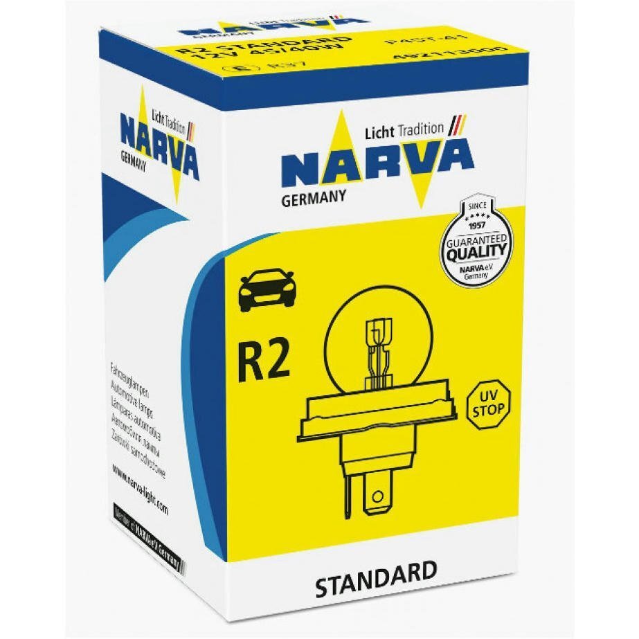 Лампа Narva розжарювання 12V R2 45/40W P45T (NV_49211)фото