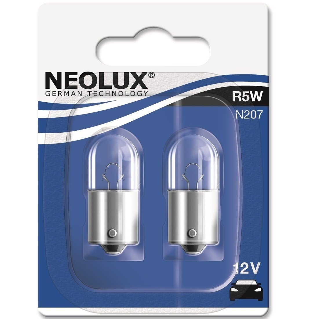 Лампа Neolux накаливания 12V R5W 5W Ba15S Standard (2шт) (NE_N207-02B) фото 