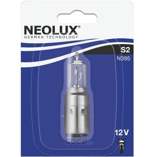 Акція на Лампа Neolux накаливания 12V S2 35/35W Ba20D Standard (NE_N395-01B) від MOYO