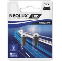 Лампа Neolux светодиодная 12V W5W Led 0.5W W2,1x9.5D (2шт) (NE_NT1061_CW-02B)