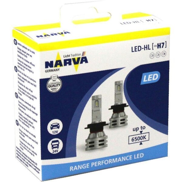 Лампа Narva светодиодная 12V/24V 24W H7 Led New Range Performance Narva 6500K (2шт) (NV_18033_RPNVA_X2)