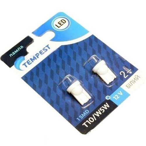 

Лампа Tempest LED б/ц габарит, T10 1SMD W5W 12V White 2шт (49051134069)
