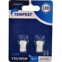 Лампа Tempest LED б/ц габарит, T10 2SMD W5W 12V White 2шт (49051134070)