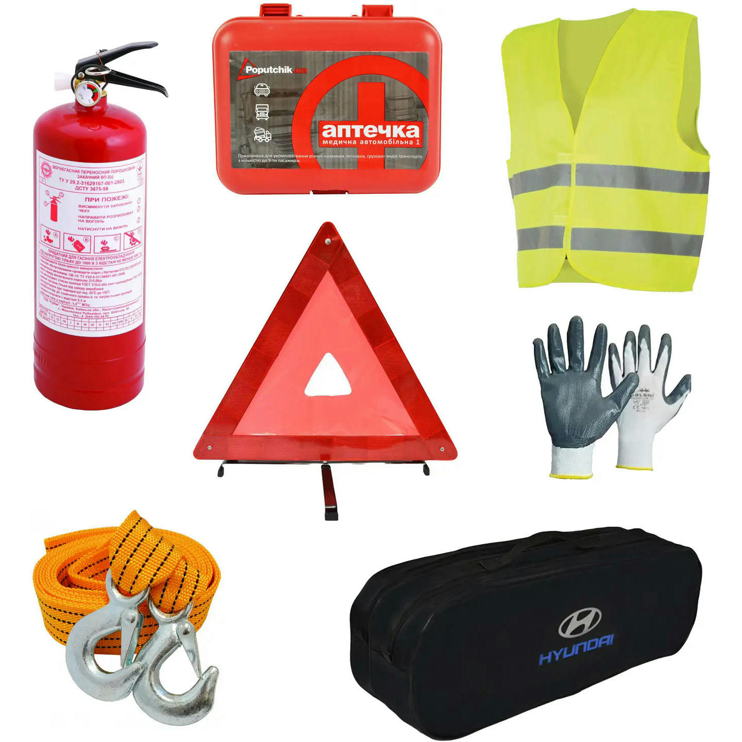 Набір автомобіліста Poputchik Hyundai Чорний (01-040-K)фото1