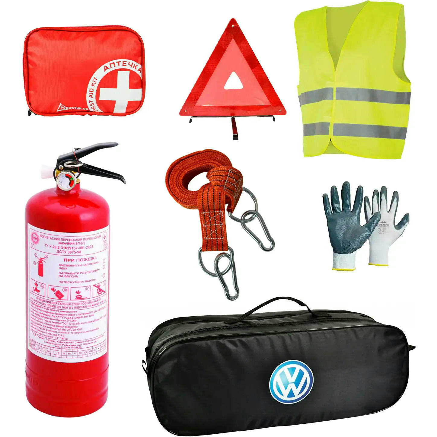 Набір автомобіліста Poputchik Volkswagen Чорний (01-132-Л)фото1