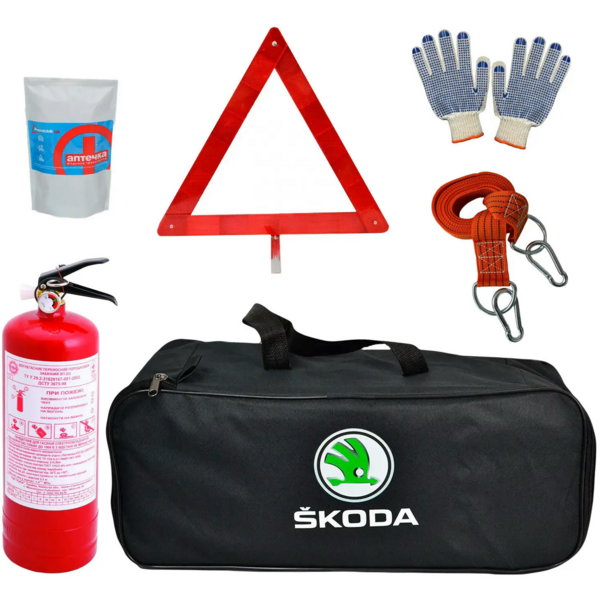 

Набор технической помощи Poputchik Skoda Черный (01-147-IS)