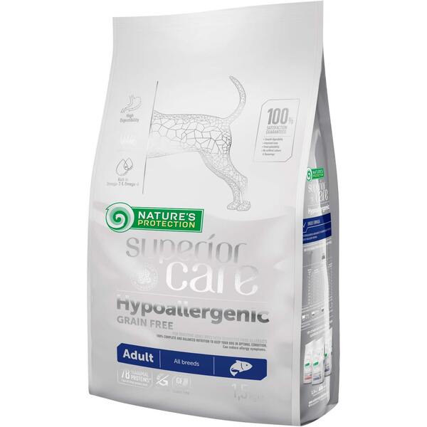 Сухой беззерновой корм для собак Nature's Protection Superior Care Hypoallergenic 1.5 кг