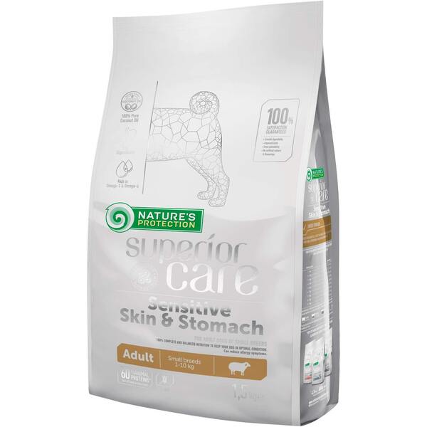 Сухой корм для мелких пород собак с чувствительным пищеварением Nature's Protection Superior Care Sensitive 1.5 кг