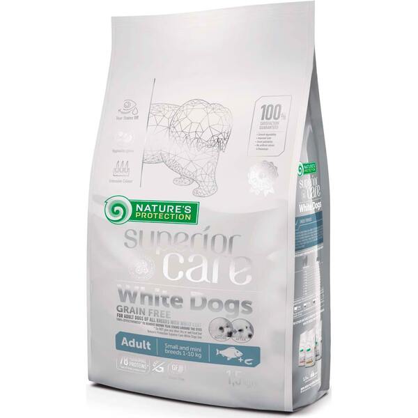 Сухой беззерновой корм для собак с белой шерстью Nature's Protection Superior Care Small and Mini Breeds 1.5 кг
