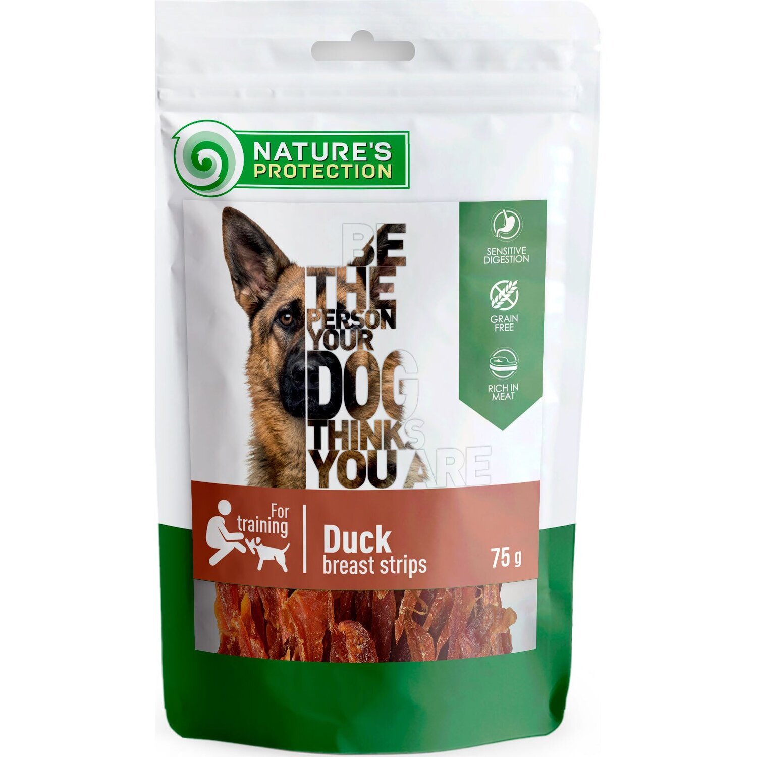 Лакомство для собак Nature&#039;s Protection Lifestyle Snacks полоски из утиной грудки 75 г фото 