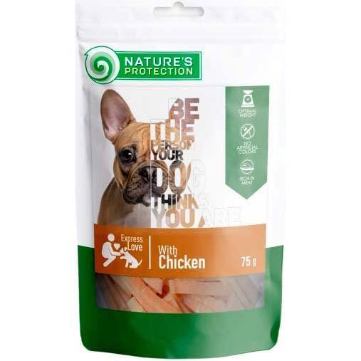 

Лакомство для собак Nature's Protection снеки из курицы 75 г