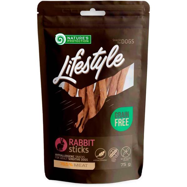 

Лакомство для собак Nature's Protection Lifestyle стики из кролика 75 г