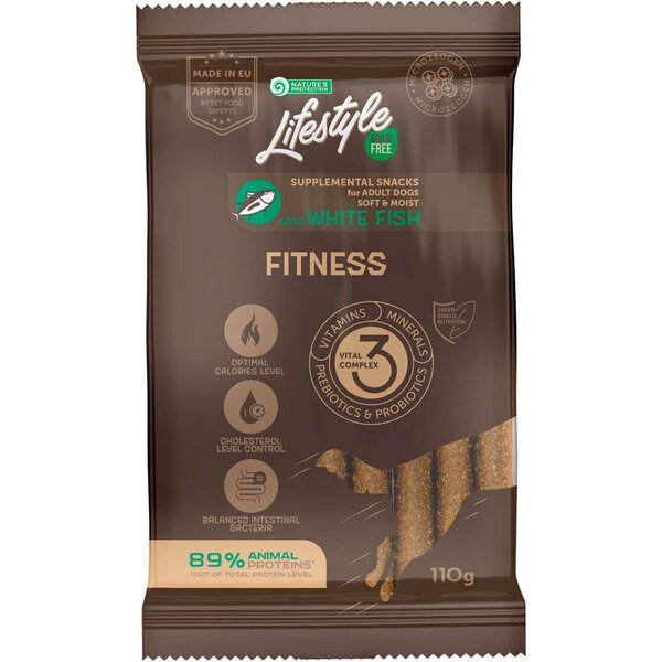 Беззерновые лакомства для собак Nature's Protection Lifestyle с белой рыбой 110 г