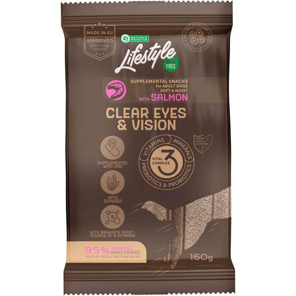 

Беззерновые лакомства для собак Nature's Protection Lifestyle Clear Eyes & Vision с лососем 160 г