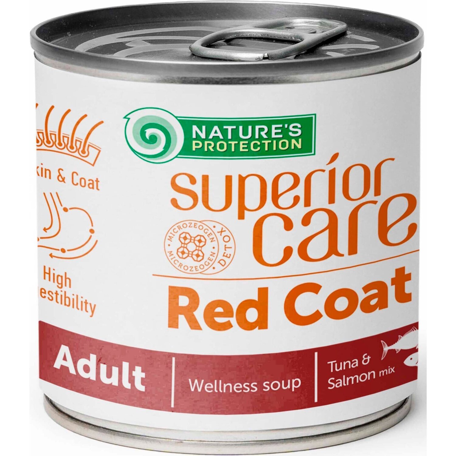Суп для собак с рыжим окрасом шерсти Nature&#039;s Protection Superior Care All Breeds Adult с лососем и тунцом 140 мл фото 