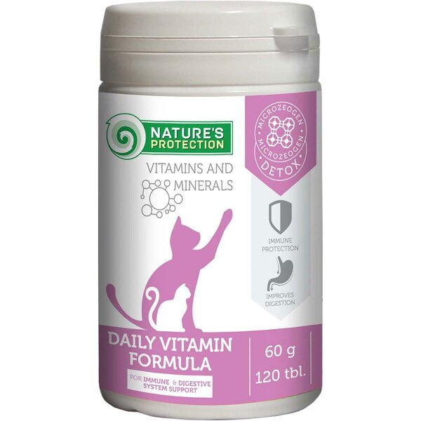 Пищевая добавка для укрепления иммунитета и улучшения пищеварения Nature's Protection Daily Vitamins Formula 120 табл.