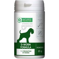 Кормова добавка для собак Nature`s Protection D-worm formula профілактика глистів 25 г