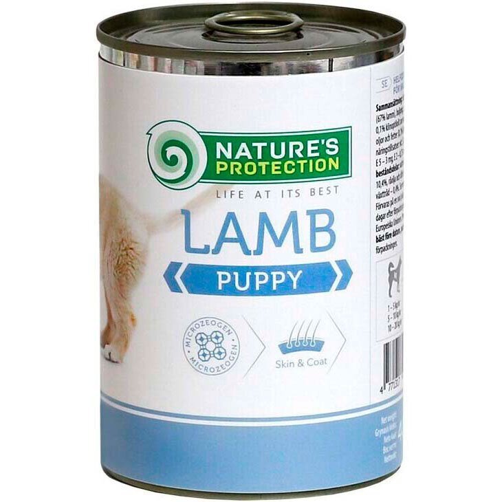 Вологий корм для цуценят Nature`s Protection Puppy Lamb з ягням 800 гфото1