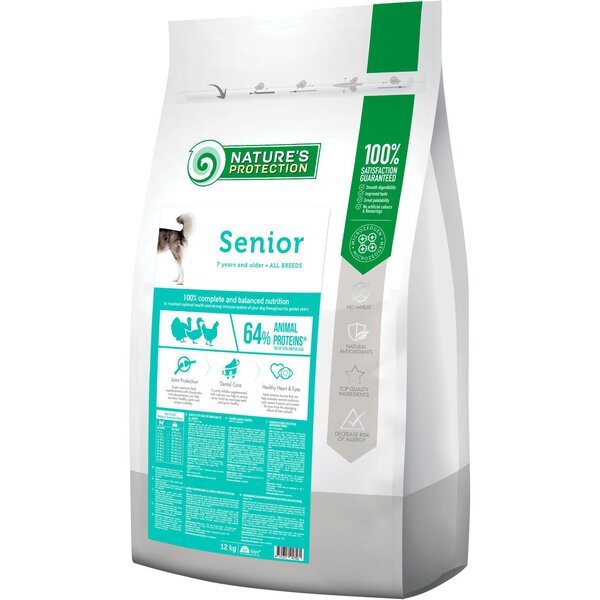 Сухой корм для собак старше 7 лет Nature's Protection Senior All Breeds 12 кг