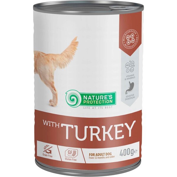

Влажный корм для собак Nature's Protection с индюшкой 400 г