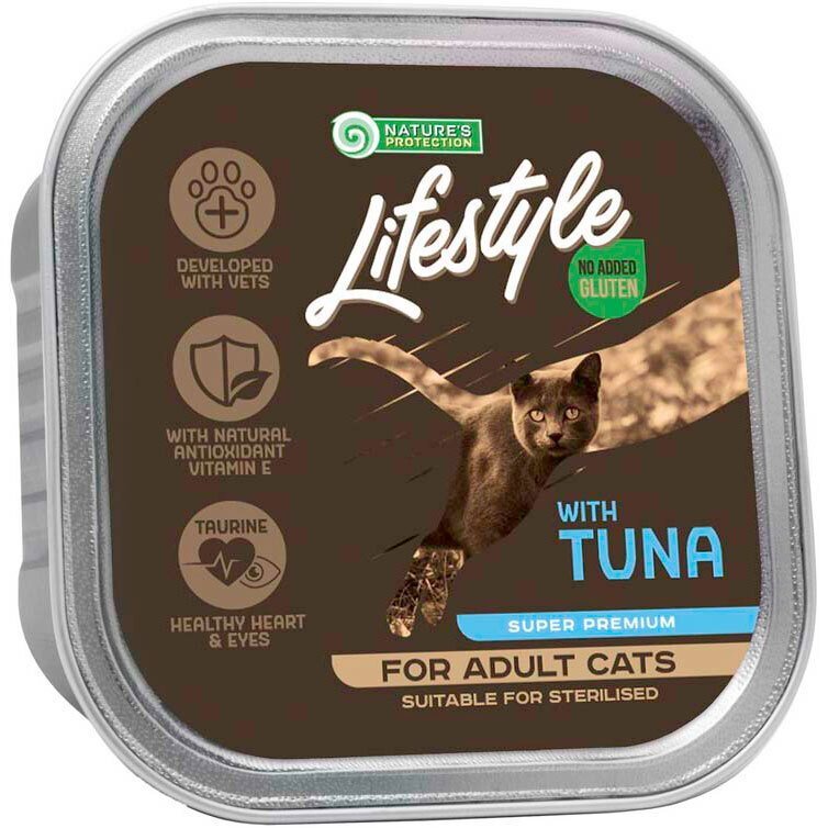 Вологий корм для котів Nature`s Protection Lifestyle Adult (suitable for sterilized) with Tuna 85 гфото