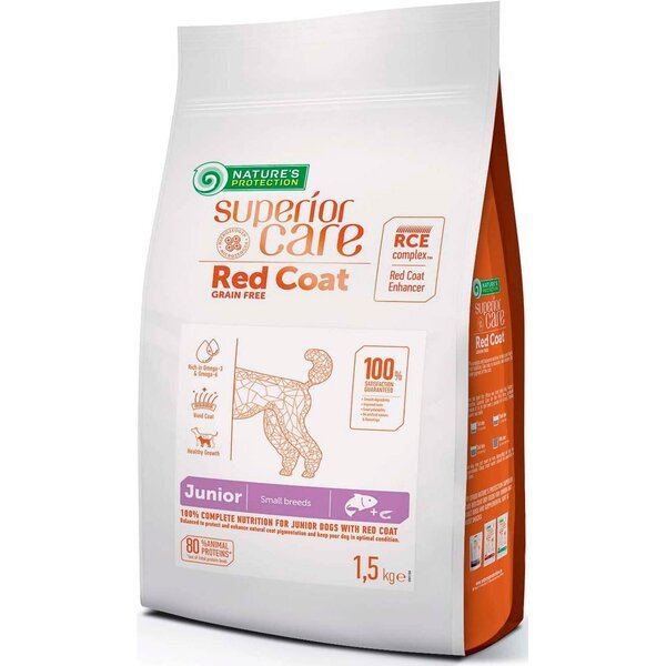 Сухой беззерновой корм для собак с рыжим окрасом шерсти Superior Care Junior Mini Breeds 1.5 кг