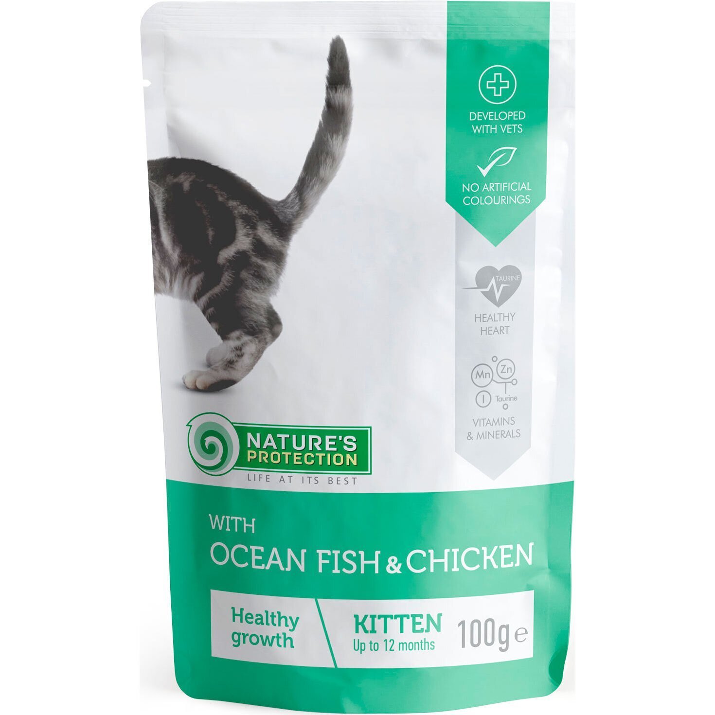 Влажный корм для котят Nature&#039;s Protection Kitten with Ocean fish and Chicken 100 г фото 