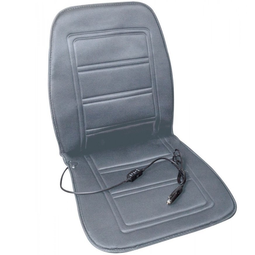Накидка на сиденье Lavita с подогревом серая 60Вт/12В (LA_140401GR) фото 1