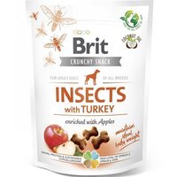 Ласощі для собак Brit Care для підтримки ваги, комахи, індичка та яблуко, 200 г