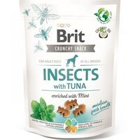 Ласощі для собак Brit Care для свіжість дихання комахи, тунець та м`ята, 200 г