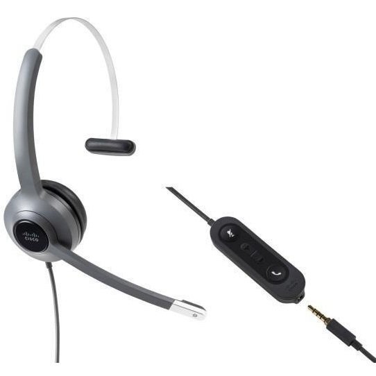 Гарнитура Cisco Headset 521 Wired Single 3.5mm + USBC Headset Adapter (CP-HS-W-521-USBC) фото 