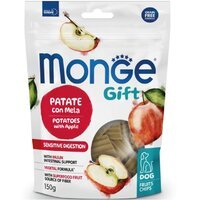 Ласощі для собак Monge Gift Dog Fruit Chips Sensitive digestion картопля з яблуком (веган) 150 г