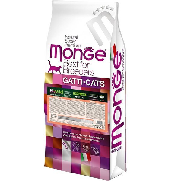 

Сухой корм для котов Monge Cat Bwild Grain Free Лосось 10 кг