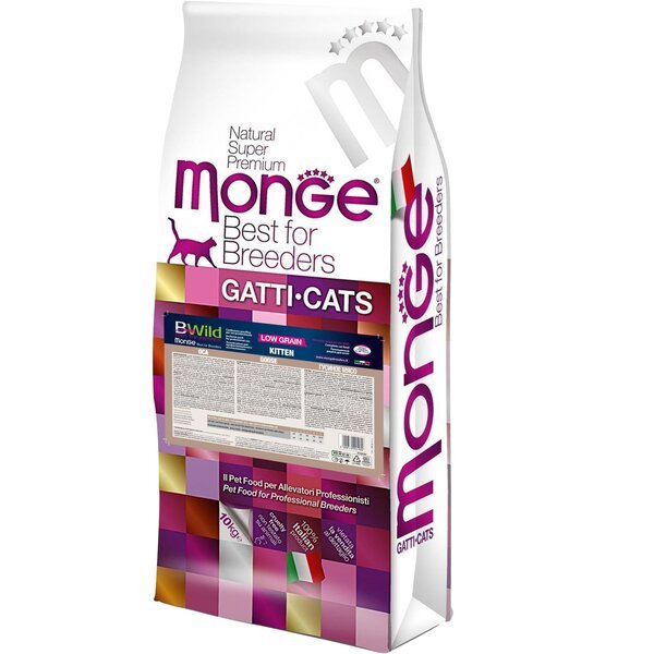 

Сухой корм для кошек Monge Cat Bwild Low Grain Kitten Мясо гуся 10 кг
