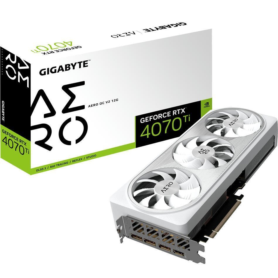 Видеокарта GIGABYTE GeForce RTX 4070 Ti 12GB AERO OC (GV-N407TAERO_OCV2-12GD) фото 