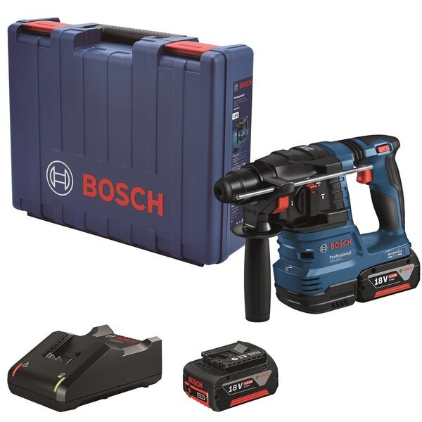 Акція на Перфоратор Bosch GBH 185-LI, аккумуляторный, 18В, SDS-Plus, 1.9Дж, бесщеточный, 2х4.0Ah (0.611.924.021) від MOYO