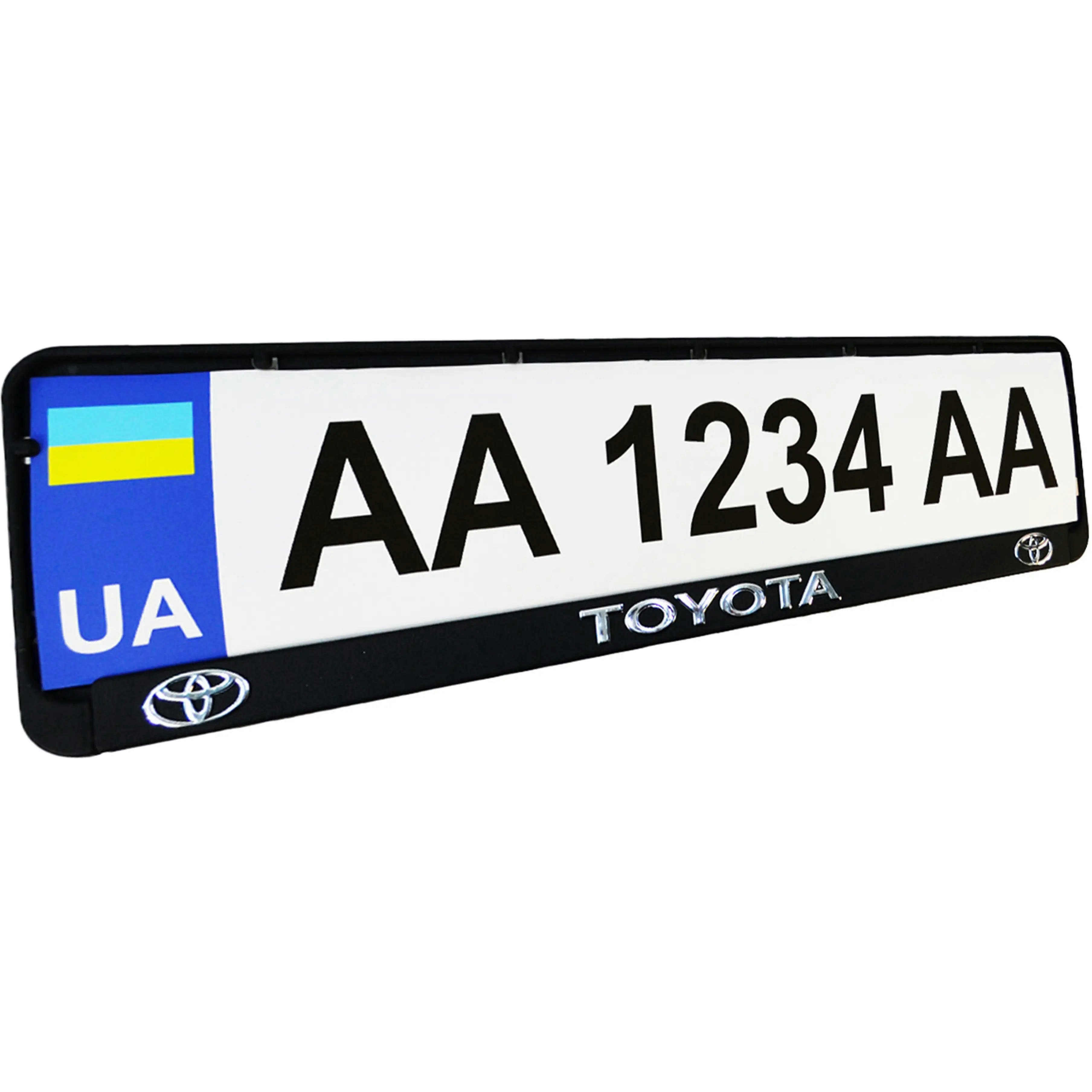 Рамка номерного знака Poputchik пластиковая c объемными буквами Toyota 2шт (2000490535172) фото 1
