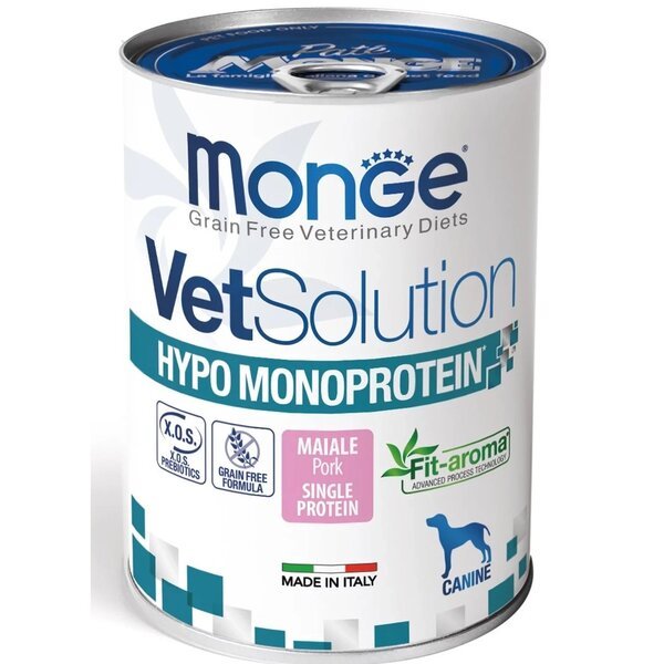 

Влажный корм для собак Monge VetSolution Wet Hypo с свининой 400 г