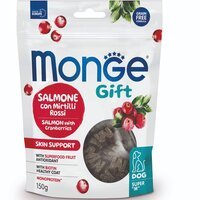 Ласощі для собак Monge Gift Dog Skin support лосось з журавлиною 150 г