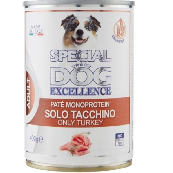 

Влажный корм Monge Special Dog Excellence 100% Turkey индейка 400 г