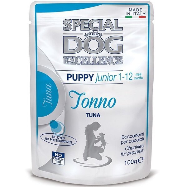 

Влажный корм для щенков Monge Spesial Dog Exellence Puppy & Junior тунец,100г